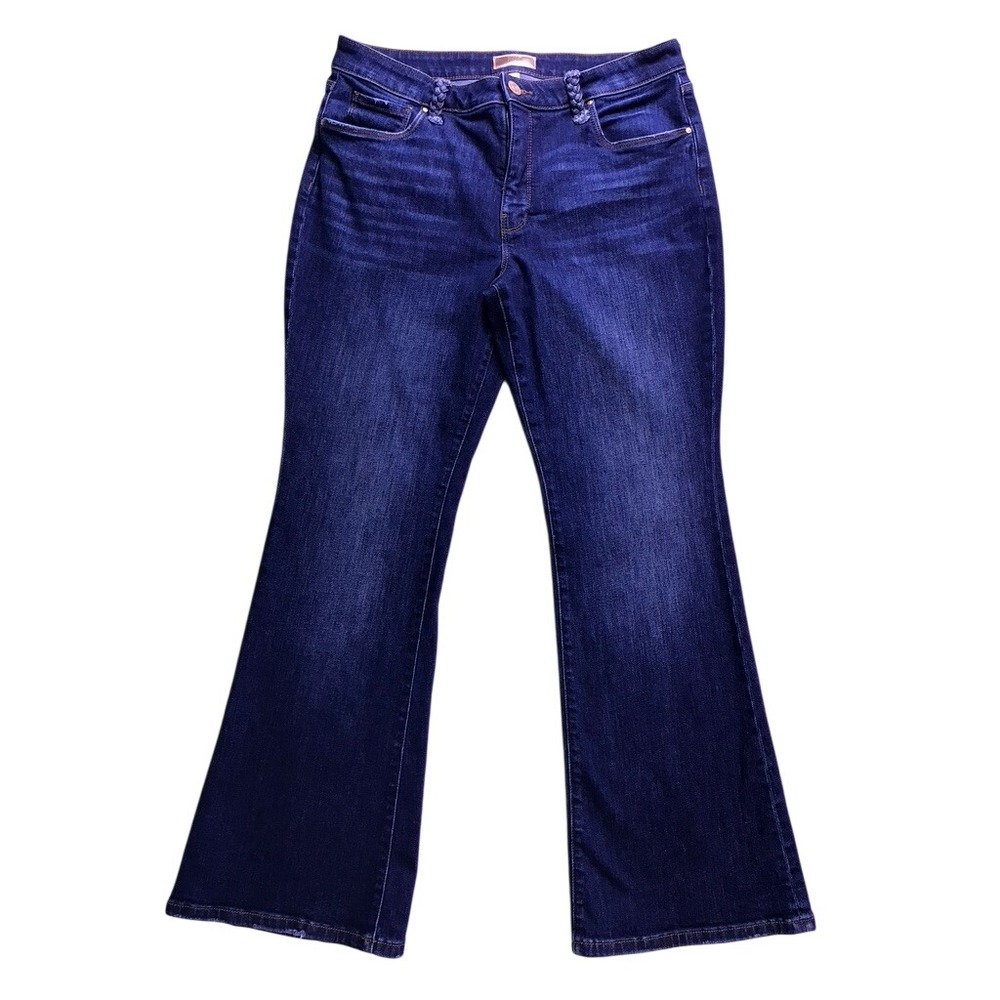 KUT from the Kloth Ana Flare Jeans Womens 12P Blue High Rise Fab Ab Denim